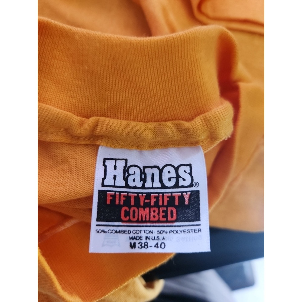 Vintage 70s / 80s Hanes Single Stitch Presto Chango T-Shirt Yellow Men's Size M - Picture 10 of 11